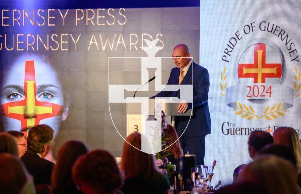 Pic supplied by Andrew Le Poidevin, 19-10-2024. The 2024 Guernsey Press Pride of Guernsey Awards night at St Pierre Park Hotel.
The Guernsey Press Editor James Falla.