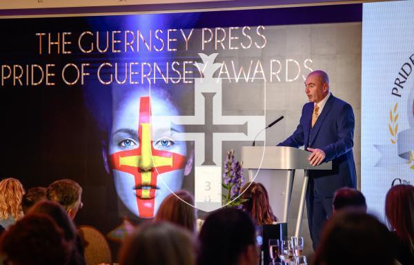 Pic supplied by Andrew Le Poidevin, 19-10-2024. The 2024 Guernsey Press Pride of Guernsey Awards night at St Pierre Park Hotel.
The Guernsey Press Editor James Falla.