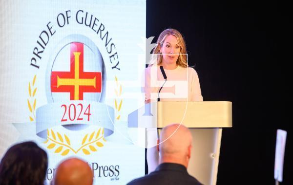 Pic supplied by Andrew Le Poidevin, 19-10-2024. The 2024 Guernsey Press Pride of Guernsey Awards night at St Pierre Park Hotel.
Angel of the Year Award sponsored by Ravenscroft.
Presented by Sophie Yabsley.