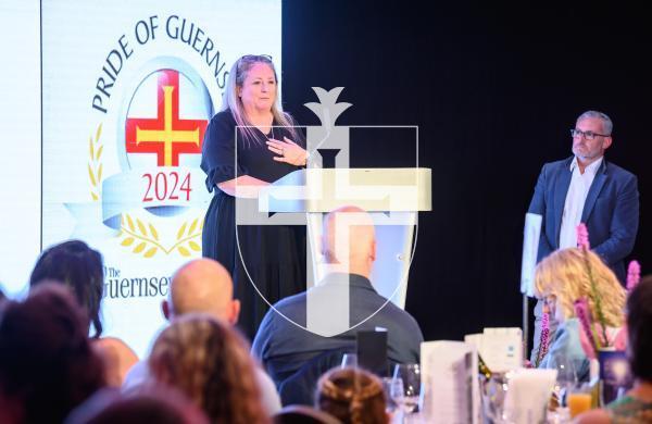 Pic supplied by Andrew Le Poidevin, 19-10-2024. The 2024 Guernsey Press Pride of Guernsey Awards night at St Pierre Park Hotel.
Teacher of the Year Award sponsored by Core Fund Services.
Presented by Martin Scott.
Winner Kiera Vaudin.