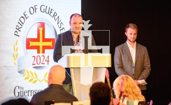 Pic supplied by Andrew Le Poidevin, 19-10-2024. The 2024 Guernsey Press Pride of Guernsey Awards night at St Pierre Park Hotel.
Sustainability Hero of the Year Award sponsored by Guernsey Energy.
Presented by Alex Parslow.
Winner La Societe Conservation Herd.