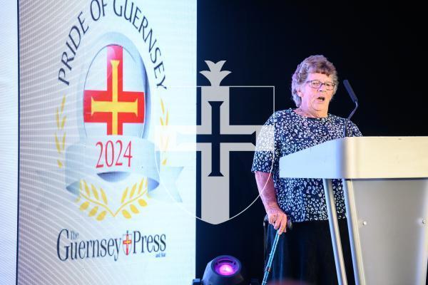 Pic supplied by Andrew Le Poidevin, 19-10-2024. The 2024 Guernsey Press Pride of Guernsey Awards night at St Pierre Park Hotel.
Sports Volunteer of the Year Award sponsored by Dominion.
Winner Jo Norman.