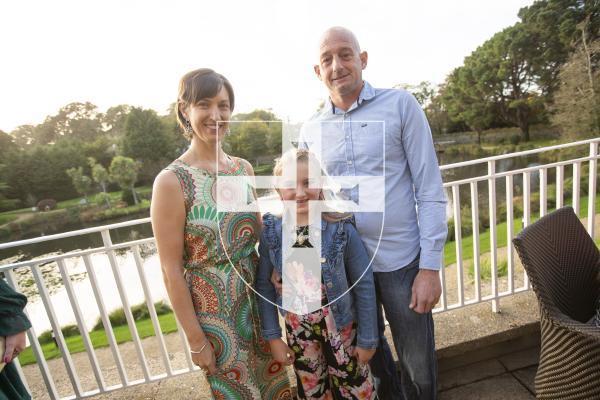 Picture by Sophie Rabey.  19-10-24.  Guernsey Press Pride of Guernsey Awards 2024.
L-R Krista Doggett, Brooke Doggett (8) and Adrian Doggett.