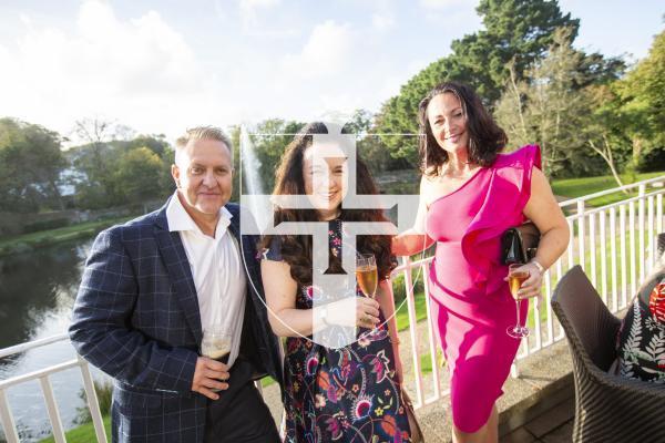 Picture by Sophie Rabey.  19-10-24.  Guernsey Press Pride of Guernsey Awards 2024.
Lloyds L-R Ross MacGillivray, Julie Ronaldson and Stephanie Duskova.