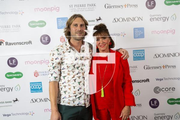 Picture by Sophie Rabey.  19-10-24.  Guernsey Press Pride of Guernsey Awards 2024 at St Pierre Park.
Carer of the Year sponsored by Specsavers.  L-R Tom Falla (Winner) and Jo Delbridge (Sponsor)..