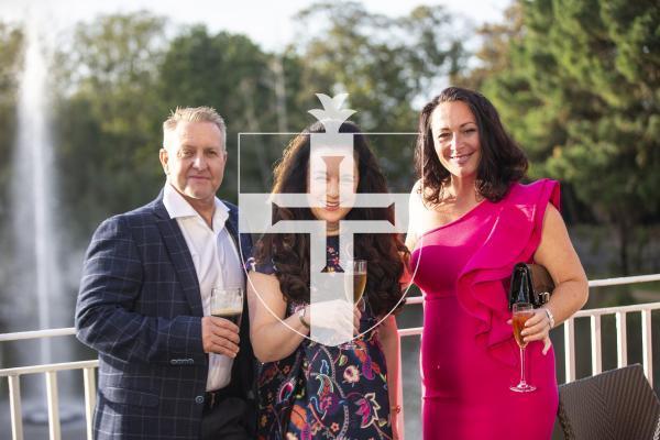 Picture by Sophie Rabey.  19-10-24.  Guernsey Press Pride of Guernsey Awards 2024.
Lloyds L-R Ross MacGillivray, Julie Ronaldson and Stephanie Duskova.