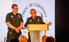Pic supplied by Andrew Le Poidevin, 19-10-2024. The 2024 Guernsey Press Pride of Guernsey Awards night at St Pierre Park Hotel.
Emergency Hero of the Year Award sponsored by the Medical Specialist Group.
Presented by Steve Evans.
Winner Ambulance & Rescue.