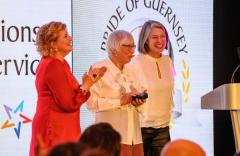 Pic supplied by Andrew Le Poidevin, 19-10-2024. The 2024 Guernsey Press Pride of Guernsey Awards night at St Pierre Park Hotel.
Bailiwick Community Hero of the Year Award sponsored by Vega Technology.
Presented by David Collings.
Winner Health Connections Voluntary Transport Service.