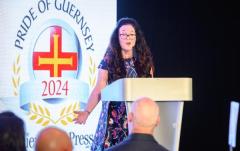Pic supplied by Andrew Le Poidevin, 19-10-2024. The 2024 Guernsey Press Pride of Guernsey Awards night at St Pierre Park Hotel.
Overcoming Adversity Award sponsored by Lloyds Bank.
Presented by Julie Ronaldson.
