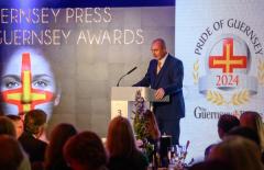 Pic supplied by Andrew Le Poidevin, 19-10-2024. The 2024 Guernsey Press Pride of Guernsey Awards night at St Pierre Park Hotel.
The Guernsey Press Editor James Falla.