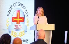 Pic supplied by Andrew Le Poidevin, 19-10-2024. The 2024 Guernsey Press Pride of Guernsey Awards night at St Pierre Park Hotel.
Angel of the Year Award sponsored by Ravenscroft.
Presented by Sophie Yabsley.