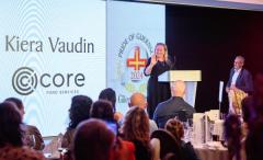 Pic supplied by Andrew Le Poidevin, 19-10-2024. The 2024 Guernsey Press Pride of Guernsey Awards night at St Pierre Park Hotel.
Teacher of the Year Award sponsored by Core Fund Services.
Presented by Martin Scott.
Winner Kiera Vaudin.