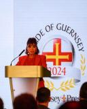Pic supplied by Andrew Le Poidevin, 19-10-2024. The 2024 Guernsey Press Pride of Guernsey Awards night at St Pierre Park Hotel.
Carer of the Year Award sponsored by Specsavers.
Presented by Jo Delbridge.