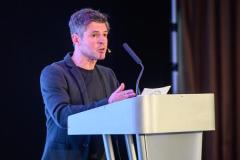 Pic supplied by Andrew Le Poidevin, 19-10-2024. The 2024 Guernsey Press Pride of Guernsey Awards night at St Pierre Park Hotel.
Carl Ward was the MC for the Evening.