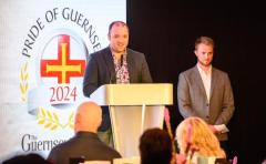 Pic supplied by Andrew Le Poidevin, 19-10-2024. The 2024 Guernsey Press Pride of Guernsey Awards night at St Pierre Park Hotel.
Sustainability Hero of the Year Award sponsored by Guernsey Energy.
Presented by Alex Parslow.
Winner La Societe Conservation Herd.