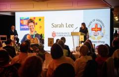 Pic supplied by Andrew Le Poidevin, 19-10-2024. The 2024 Guernsey Press Pride of Guernsey Awards night at St Pierre Park Hotel.
Jo Priaulx.