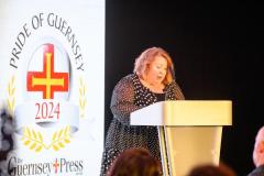 Pic supplied by Andrew Le Poidevin, 19-10-2024. The 2024 Guernsey Press Pride of Guernsey Awards night at St Pierre Park Hotel.
Diversity & Inclusion Award sponsored by Guernsey Energy.
Presented by Michelle Steele.