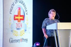 Pic supplied by Andrew Le Poidevin, 19-10-2024. The 2024 Guernsey Press Pride of Guernsey Awards night at St Pierre Park Hotel.
Sports Volunteer of the Year Award sponsored by Dominion.
Winner Jo Norman.