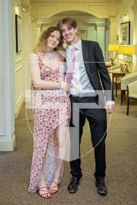 Picture by Sophie Rabey.  24-05-24.  Grammar School Sixth Form Prom 2024 at St Pierre Park.
L-R Keely Gallienne and Max Rhydwen-Jones (both 18).