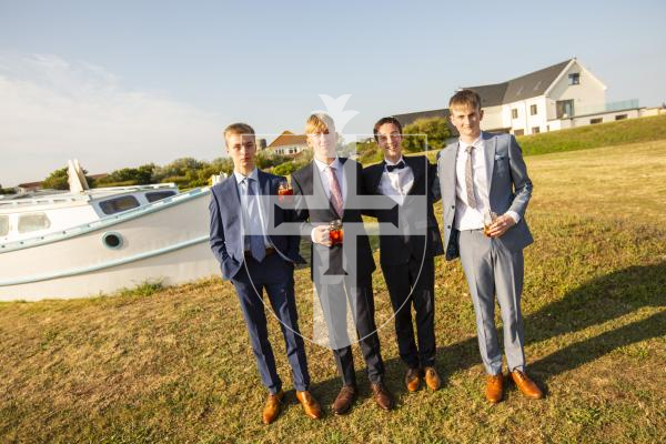 Picture by Sophie Rabey.  21-06-24.  St Sampsons High School Prom at The Peninsula Hotel.
L-R David Wallis (16), Adam Walter (16), Harry Thomas (16) and Charlie Le Poidevin (16)