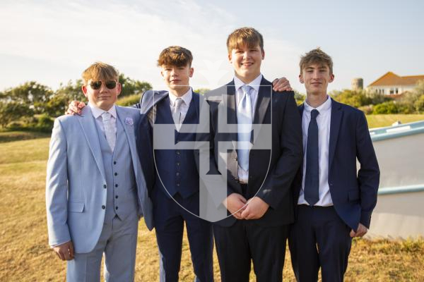 Picture by Sophie Rabey.  21-06-24.  St Sampsons High School Prom at The Peninsula Hotel.
L-R Oliver Jefferys (16), Oliver Crawford (16), Ethan Dray (16) and Sam Kaill (16)