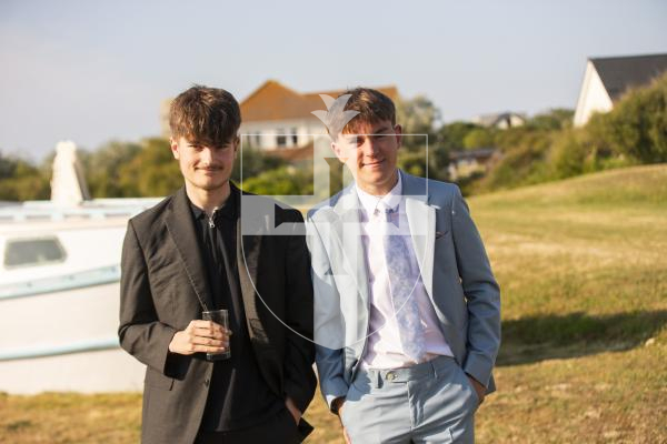 Picture by Sophie Rabey.  21-06-24.  St Sampsons High School Prom at The Peninsula Hotel.
L-R Fin Harley (16) and Ben Phillips (16)