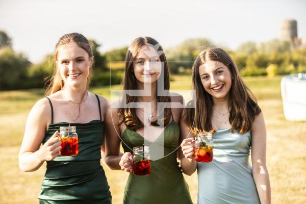 Picture by Sophie Rabey.  21-06-24.  St Sampsons High School Prom at The Peninsula Hotel.
L-R Amy Adams (16), Isobel Sexton (16) and Katie Luxon (16)