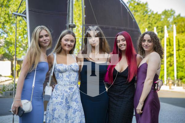 Picture by Luke Le Prevost. 26-05-23.
Grammar School Sixth Form Centre Prom at St Pierre Park Hotel. L-R Kalani Neild-Le Conte (18), Tamsin Polson (18), Rosie Morris (18), Jeanett Mauger (17) and Molly Staples (18).