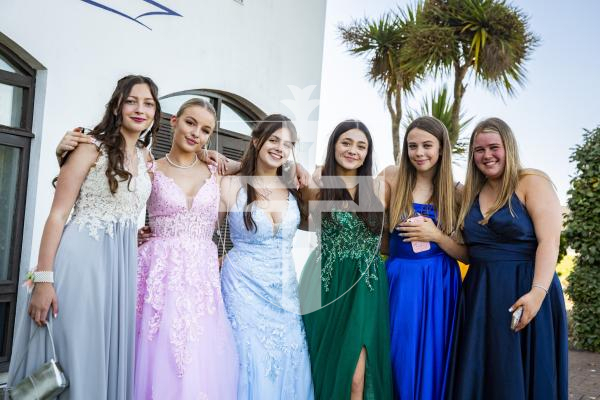 Picture by Luke Le Prevost. 22-06-23.
Blanchelande College Year 11 Prom at The Peninsula. L-R Emilia Collas (16), Scarlett Langmead (16), Ella Tersigni (16), Leanna Guille (15), Arabella Duncan (16) and Saraya Robins (16)