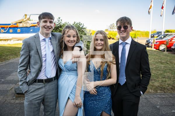 Picture by Luke Le Prevost. 22-06-23.
Blanchelande College Year 11 Prom at The Peninsula. L-R Charlie Drew (16), Megan Clayton (16), Angelica Gaudion (15) and Barney Gourley (16)