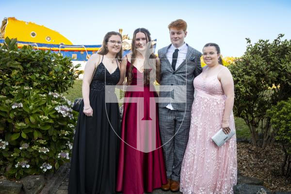 Picture by Luke Le Prevost. 22-06-23.
Blanchelande College Year 11 Prom at The Peninsula. L-R Evangeline Martin-Sarre, Daisy Andrews, Kallum Ryan-Black and Evie Jamison (all 16)