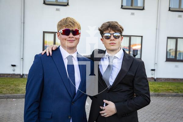 Picture by Luke Le Prevost. 22-06-23.
Blanchelande College Year 11 Prom at The Peninsula. L-R Archie Van Der Linden and Ralph Newbould (both 16)