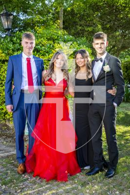 Picture by Luke Le Prevost. 23-06-23.
Les Beaucamps High School Prom 2023 at The Farmhouse Hotel. L-R Jack Griffin (15), Chloe Taylor (15), Maiya Queripel (15), Harvey Migasuik (16)