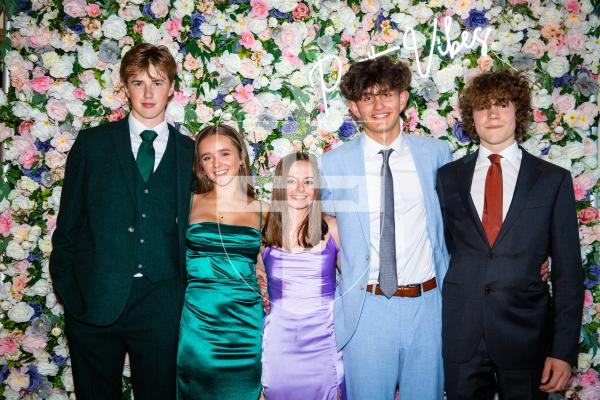 Picture by Luke Le Prevost. 29-06-23.
Grammar School Yr 11 Prom 2023 at The Farmhouse. L-R Harry Hodgson, 16, Frankie Savident, 16, Aimee Lilley, 16, Cayden Tardif, 16, and Callum Russell, 16