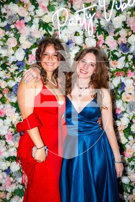 Picture by Luke Le Prevost. 29-06-23.Grammar School Yr 11 Prom 2023 at The Farmhouse. L-R Kathleen Truelove, 16, and Kaitlin Naftel, 16