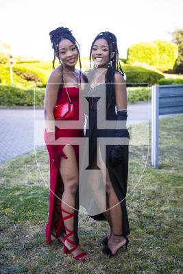Picture By Peter Frankland. 06-07-23 St. Sampson's High Prom at Peninsula Hotel. L-R - Theola Hlapane and Theone Hlapane.