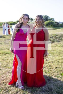 Picture By Peter Frankland. 06-07-23 St. Sampson's High Prom at Peninsula Hotel. L-R - Ella Pipet and Eleanor Crocker.