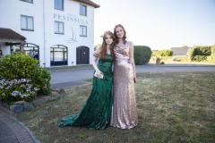 Picture By Peter Frankland. 06-07-23 St. Sampson's High Prom at Peninsula Hotel. L-R - Charlotte Goddard and Nicolle Heaume.