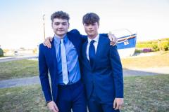 Picture By Peter Frankland. 06-07-23 St. Sampson's High Prom at Peninsula Hotel. L-R - Harry Simon and Charlie Bowen.