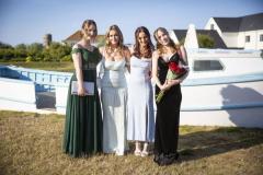 Picture By Peter Frankland. 06-07-23 St. Sampson's High Prom at Peninsula Hotel. L-R - Holly Le Maitre, Daisy Fellows, Lisa Setters and Hallie Lancaster.