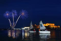 Pic by Adrian Miller 15-06-18   
Model Yacht Pond / Castle Cornet
24 hour sailing challenge event with fireworks from Round Table Harbour Carnival in the background.

Ady Picture of the Month
I was sent to cover the 24 hour sailing challenge at the model yacht pond fortunately it coincided with the Harbour Carnival's firework display,I was pleased with the result and love the reflections.