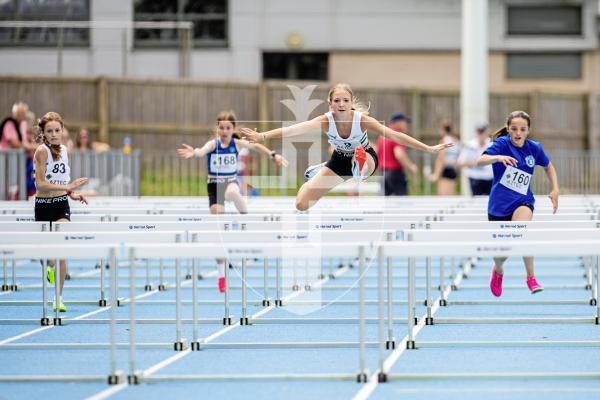 Picture by Sophie Rabey.  23-06-24.  Athletics Action at Footes Lane.  Inter-insular.
75m Hurdles.