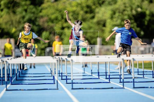 Picture by Sophie Rabey.  26-06-24.  Primary Schools Athletics Track & Field Competition at Footes Lane.
Year 5 Boys - Hurdles Semi Final.
