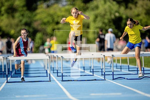 Picture by Sophie Rabey.  26-06-24.  Primary Schools Athletics Track & Field Competition at Footes Lane.
Year 6 Girls - Hurdles Semi Final.