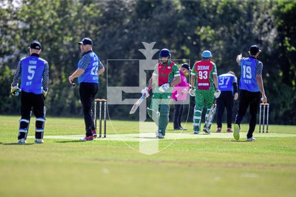 Picture by Peter Frankland. 23-08-24 ICC T20I cricket at Port Soif - Estonia v Bulgaria.