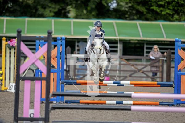 Picture by Peter Frankland. 23-08-24 Horse Of The Year Show at Chemin Le Roi. Show jumping. Freya Lambourne on Loughkey Bobby.