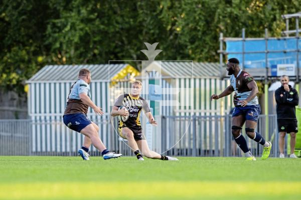 Picture by Peter Frankland. 23-08-24 Rugby at Footes Lane. Guernsey Raiders pre-season game against Rotherham Titans. Tom Teasdale injures his knee on the brink of halftime.