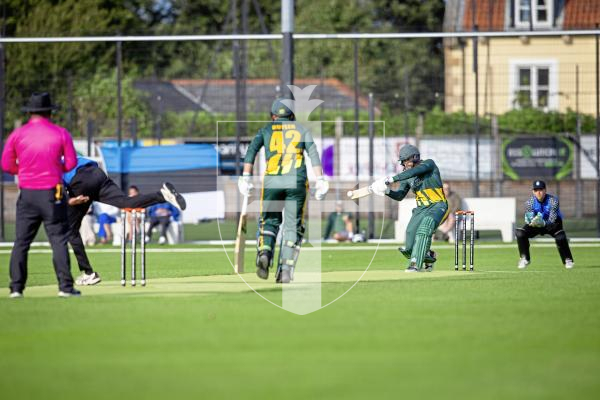 Picture by Peter Frankland. 23-08-24 Cricket at KGV - Guernsey v Estonia in T20 World Cup qualifiers.