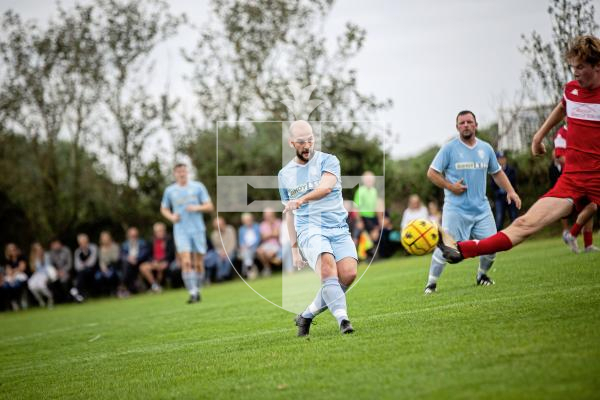 Picture by Sophie Rabey.  07-09-24.  Football action at St Peters, Sylvans vs North.