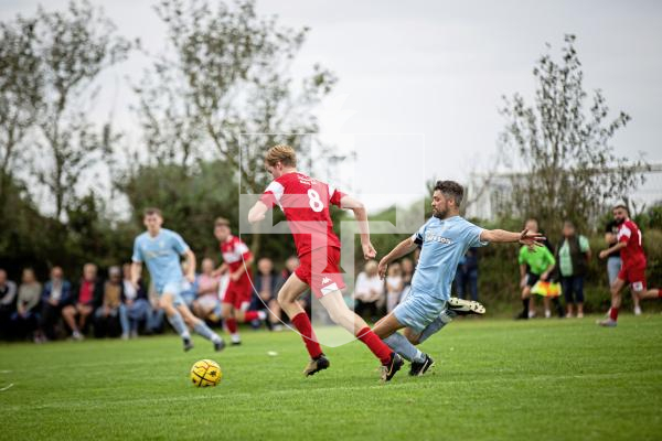 Picture by Sophie Rabey.  07-09-24.  Football action at St Peters, Sylvans vs North.